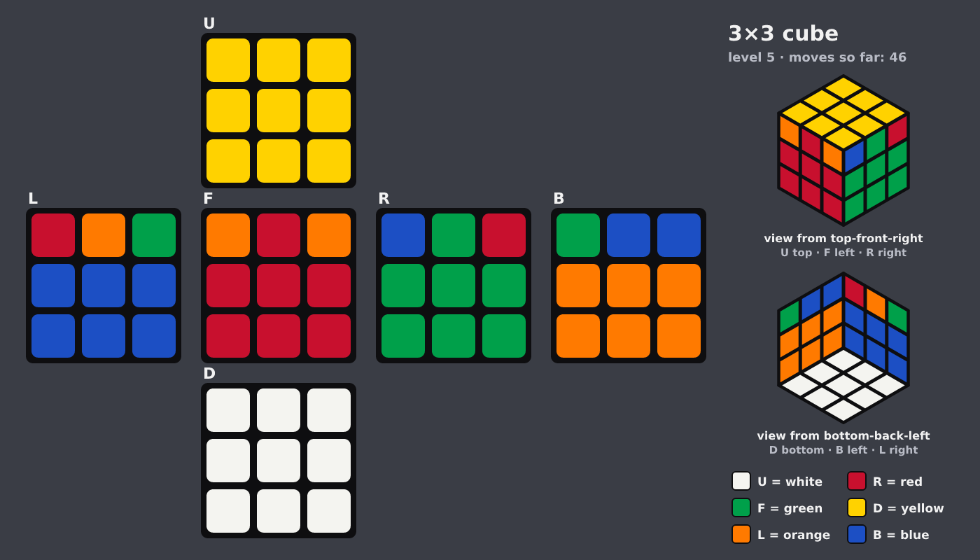 Picture shown to the model: after turn 8 · 46 moves