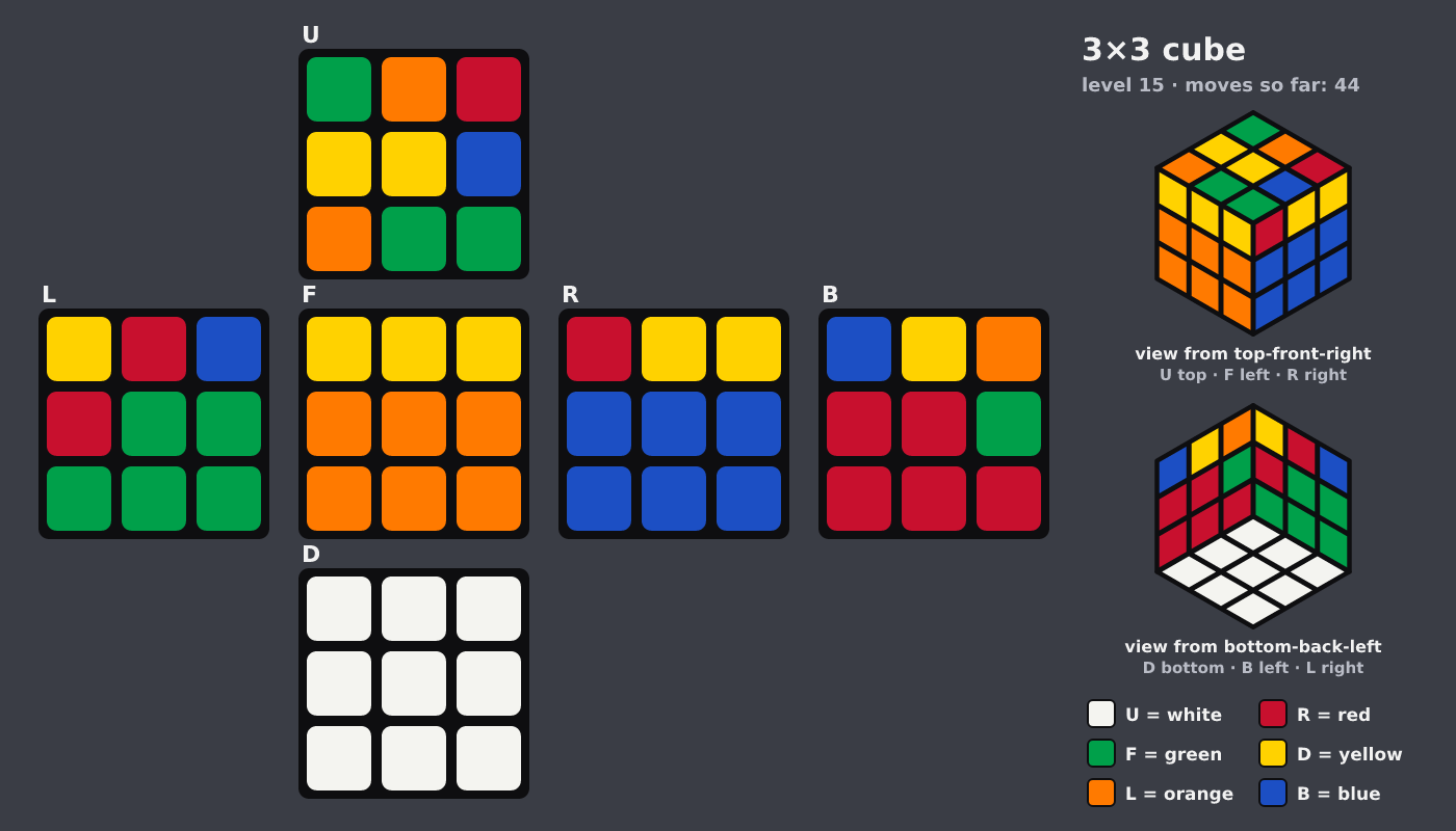 Picture shown to the model: after turn 8 · 44 moves