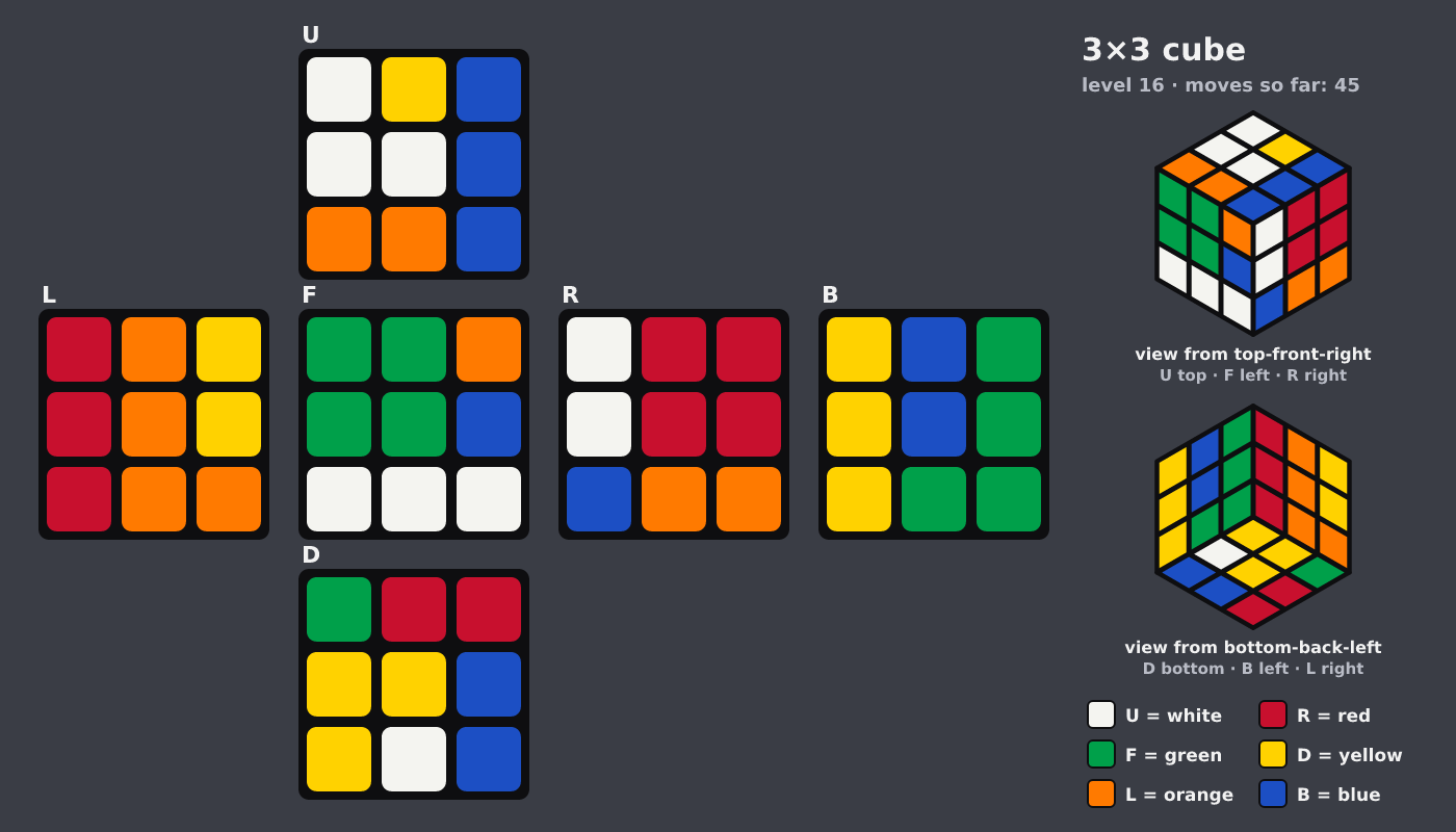 Picture shown to the model: after turn 4 · 45 moves