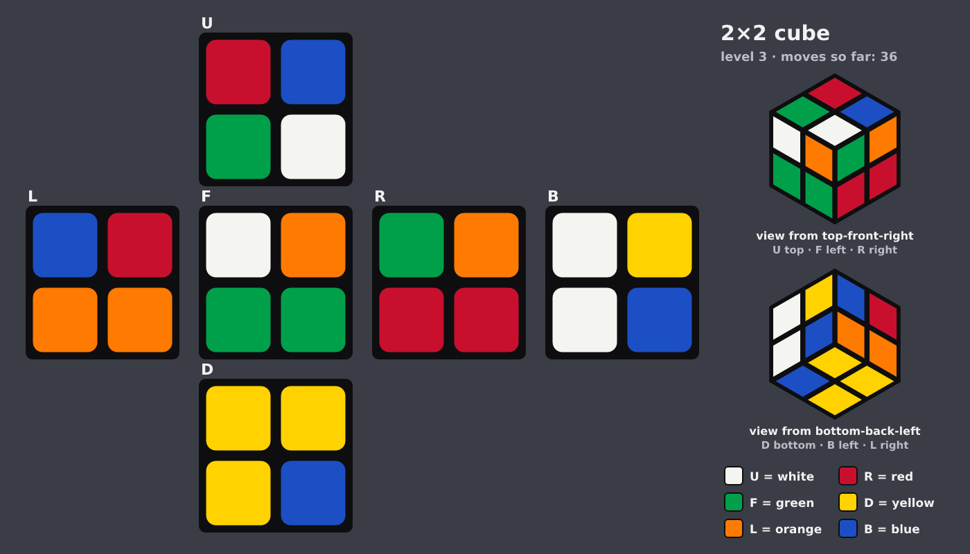 Picture shown to the model: after turn 8 · 36 moves