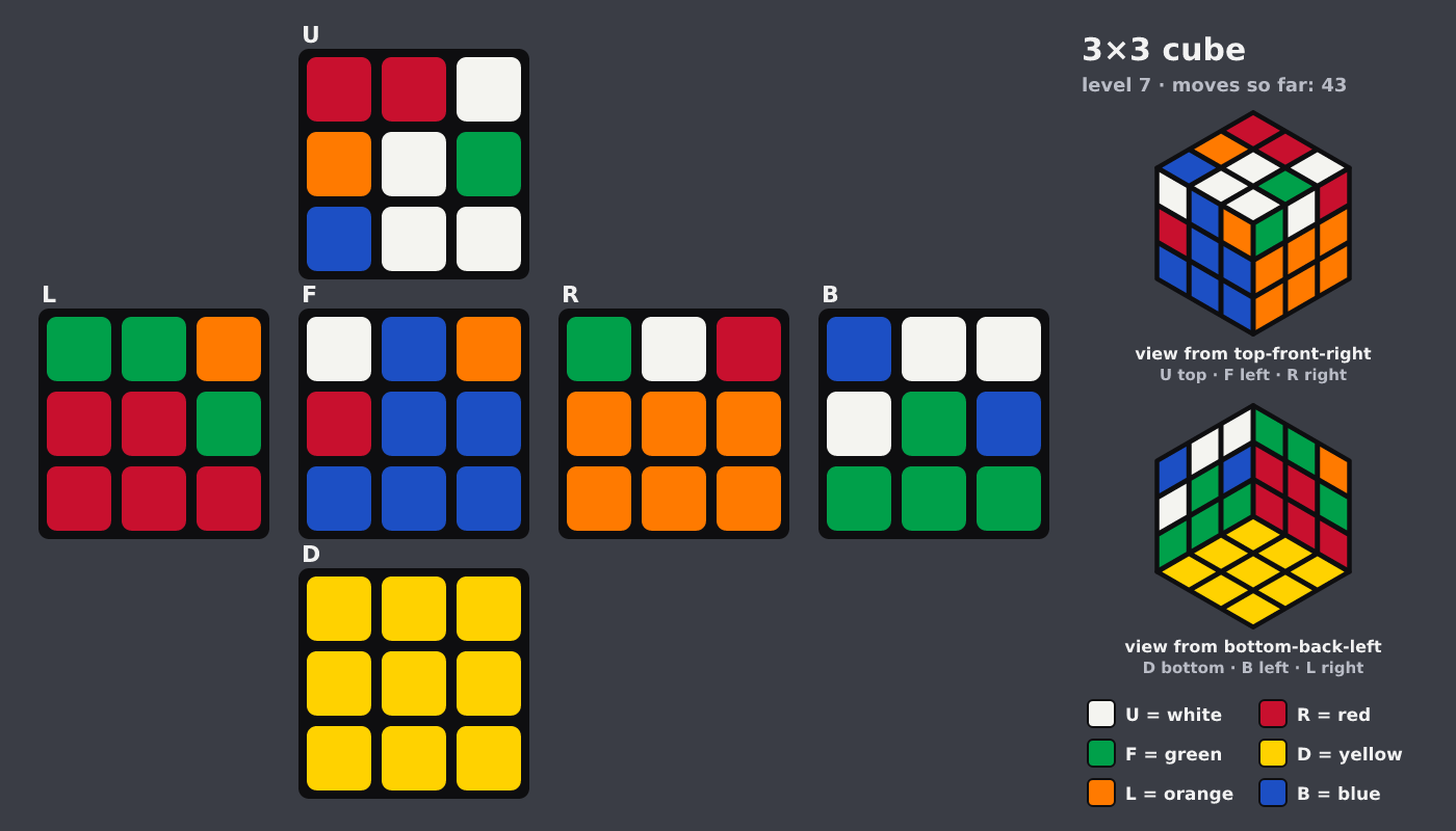 Picture shown to the model: after turn 10 · 43 moves